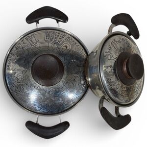 Presto Pride Stainless Steel Copper Cookware MCM Set/2 Black Handles/ ANIMALS